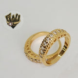 (1-3074-2) Gold Laminate - CZ Band Ring - BGF - Fantasy World Jewelry