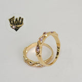 (1-3072) Gold Laminate - Crystal Band Ring - BGF - Fantasy World Jewelry