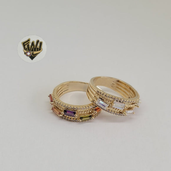 (1-3085) Gold Laminate-CZ Ring- BGO - Fantasy World Jewelry