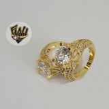 (1-3097) Gold Laminate-CZ Ring - BGO - Fantasy World Jewelry
