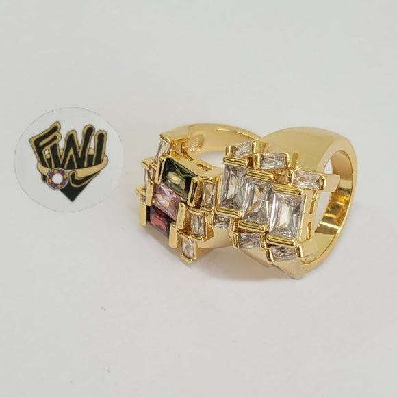 (1-3097-1) Gold Laminate-Crystal Ring - BGO - Fantasy World Jewelry