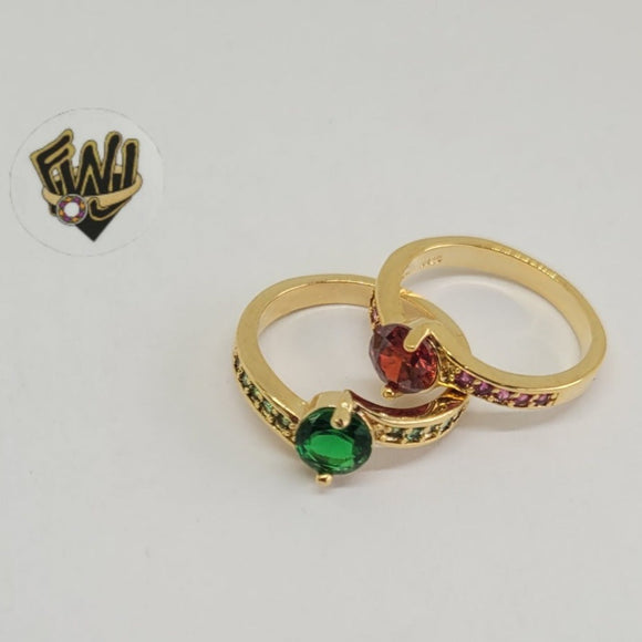 (1-3102-1) Gold Laminate-Stone Ring - BGO - Fantasy World Jewelry