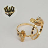(1-3086-1) Gold Laminate-Adjustable Sandal Ring - BGF - Fantasy World Jewelry