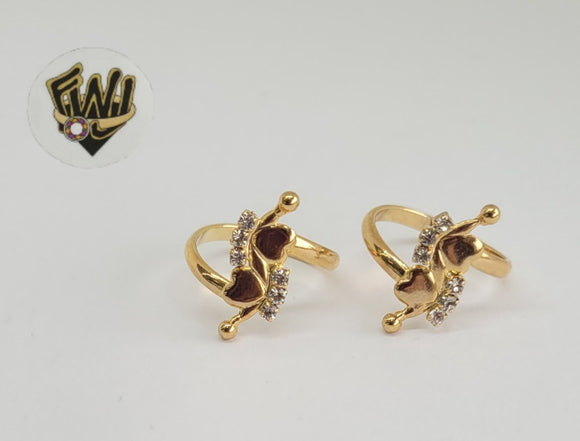 (1-3086-2) Gold Laminate-Hearts Ring - BGF - Fantasy World Jewelry