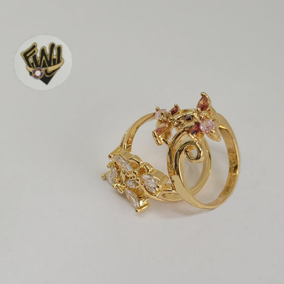 (1-3087) Gold Laminate-Dragonfly Ring- BGO - Fantasy World Jewelry