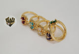 (1-3091) Gold Laminate-CZ Ring- BGO - Fantasy World Jewelry