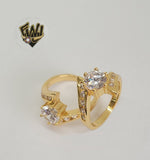 (1-3090-1) Gold Laminate-CZ Ring- BGO - Fantasy World Jewelry