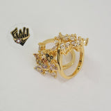 (1-3109-3) Gold Laminate- Leaf Ring -BGO - Fantasy World Jewelry