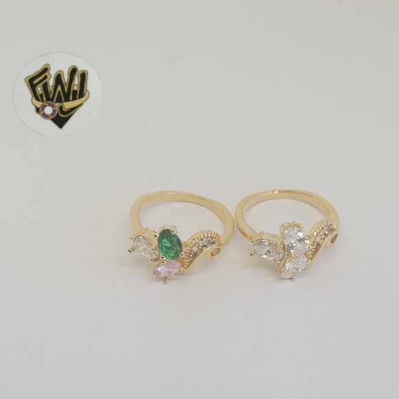 (1-3105) Gold Laminate- CZ Ring - BGO - Fantasy World Jewelry