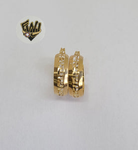 (1-2607-G) Gold Laminate Hoops - BGO - Fantasy World Jewelry