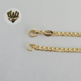 (1-0663) Gold Laminate - 3mm Curb Link Bracelet w/Eye - BGF - Fantasy World Jewelry