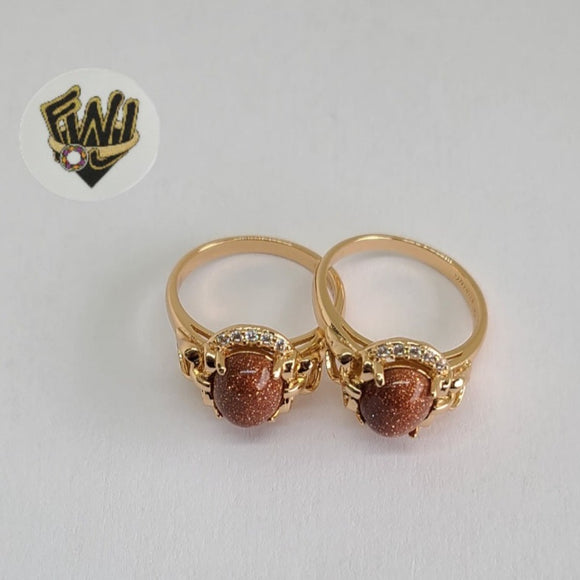 (1-3111) Gold Laminate-Venturina Ring- BGO - Fantasy World Jewelry