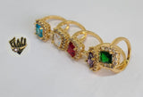 (1-3112) Gold Laminate-Crystal Ring- BGO - Fantasy World Jewelry