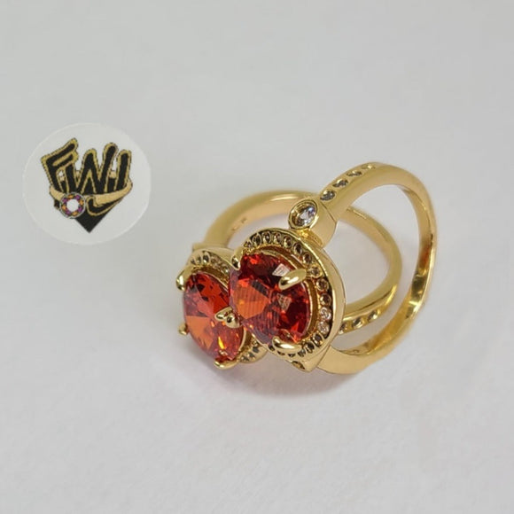(1-3112-1) Gold Laminate-Crystal Ring- BGO - Fantasy World Jewelry