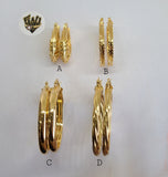(1-2725) Gold Laminate Hoops - BGO - Fantasy World Jewelry