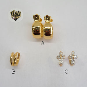 (1-2510-A) Gold Laminate Hoops - BGO - Fantasy World Jewelry