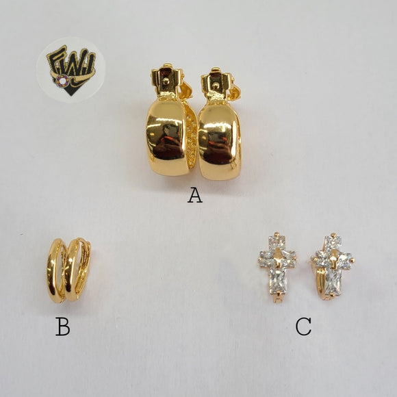 (1-2510-A) Gold Laminate Hoops - BGO - Fantasy World Jewelry