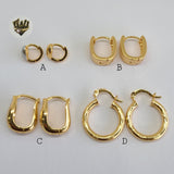 (1-2517-E) Gold Laminate Hoops - BGO - Fantasy World Jewelry