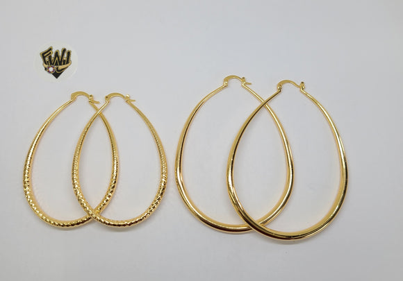 (1-2754) Gold Laminate Hoops - BGO - Fantasy World Jewelry