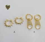 (1-2677-F) Gold Laminate - Crystal Huggies - BGO - Fantasy World Jewelry