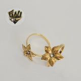 (1-3118) Gold Laminate - Flower Toe/Child Ring - BGF - Fantasy World Jewelry