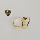 (1-3118-2) Gold Laminate - Butterfly Toe/Child Ring - BGF - Fantasy World Jewelry