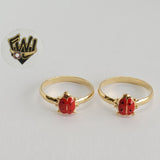 (1-3119-3) Gold Laminate - Ladybug Toe/Child Ring - BGF - Fantasy World Jewelry