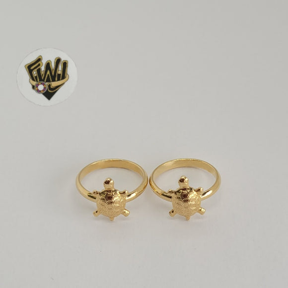 (1-3119-2) Gold Laminate - Turtle Toe/Child Ring - BGF - Fantasy World Jewelry