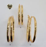 (1-2858) Gold Laminate - Plain Hoops - BGO - Fantasy World Jewelry