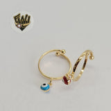 (1-3120-1C) Gold Laminate -Adjustable Evil Eye Toe/Child Ring - BGF - Fantasy World Jewelry