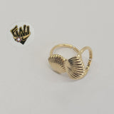 (1-3121) Gold Laminate - Shell Toe/Child Ring - BGF - Fantasy World Jewelry