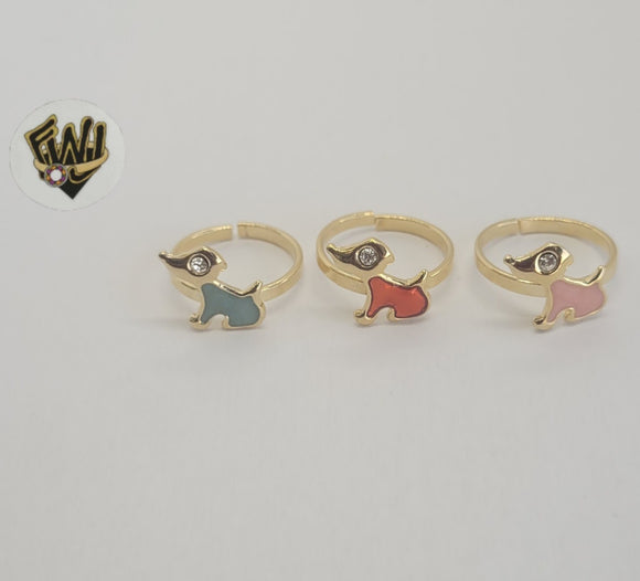 (1-3124) Gold Laminate -Dog Toe/Child Ring - BGO - Fantasy World Jewelry