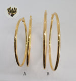 (1-2851) Gold Laminate - Plain Hoops - BGO - Fantasy World Jewelry