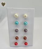 (1-1023) Gold Laminate - Colorful Earrings - BGO - Fantasy World Jewelry