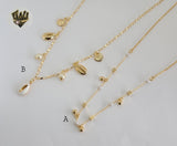 (1-6100) Gold Laminate - Charms Necklace - BGF - Fantasy World Jewelry