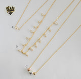 (1-6512) Gold Laminate - Pearls Necklace - BGF - Fantasy World Jewelry