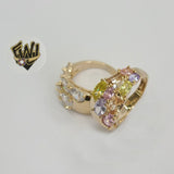 (1-3136) Gold Laminate - Crystal Ring - BGO - Fantasy World Jewelry