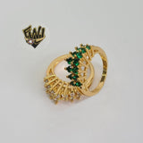 (1-3131-1) Gold Laminate - CZ Ring - BGO - Fantasy World Jewelry
