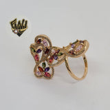 (1-3137-1) Gold Laminate - CZ Hearts Ring - BGO - Fantasy World Jewelry