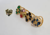 (1-3140) Gold Laminate - Crystal Ring - BGO - Fantasy World Jewelry
