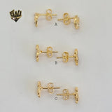 (1-1125) Gold Laminate - Studs Earrings - BGF - Fantasy World Jewelry