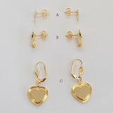 (1-1150) Gold Laminate Earrings - BGF - Fantasy World Jewelry
