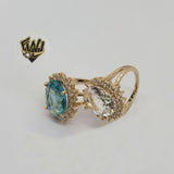 (1-3143-1) Gold Laminate -Crystal Ring - BGO - Fantasy World Jewelry