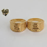 (1-3153-1) Gold Laminate -Dollar Sign Men Ring - BGO - Fantasy World Jewelry