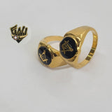 (1-3163) Gold Laminate - Mason Men Ring - BGO - Fantasy World Jewelry