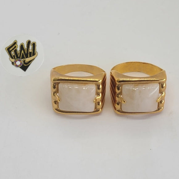 (1-3159) Gold Laminate -Marble Men Ring - BGO - Fantasy World Jewelry