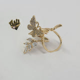 (1-3171) Gold Laminate - Butterfly Ring - BGO - Fantasy World Jewelry