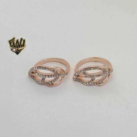 (1-3171-2) Gold Laminate - Rose Gold Leaf Ring - BGO - Fantasy World Jewelry