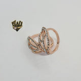 (1-3171-2) Gold Laminate - Rose Gold Leaf Ring - BGO - Fantasy World Jewelry