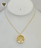 (1-6001) Gold Laminate- Necklace with Babys- BGF - Fantasy World Jewelry